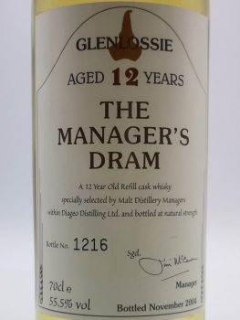 Glenlossie 12 Managers Dram 0,7 L
